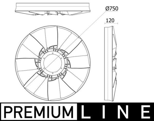 Mahle CFW94000P - Fan Wheel, engine cooling