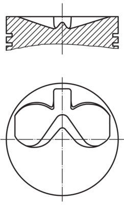 Mahle 1017302 - Piston with rings and pin