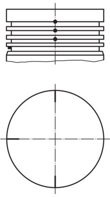 Mahle 0220402 - Piston with rings and pin