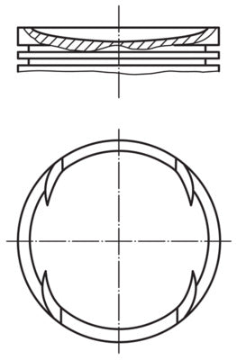 Mahle 0827402 - Piston with rings and pin