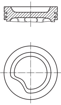 Mahle 0110611 - Piston with rings and pin