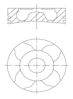 Mahle 011PI00114000 - Piston with rings and pin