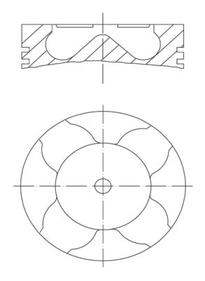 Mahle 227PI00114000 - Piston with rings and pin