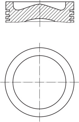 Mahle 0387300 - Piston with rings and pin