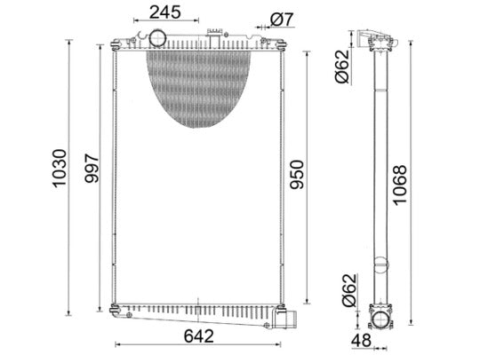 Mahle CR1048001S - Radiator, engine cooling