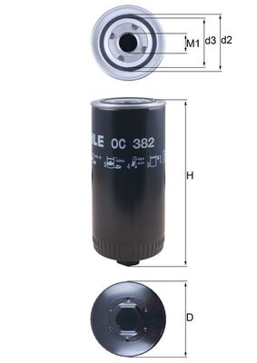 Mahle OC382 - Oil Filter