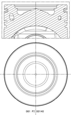 Mahle 061PI00140000 - Piston with rings and pin