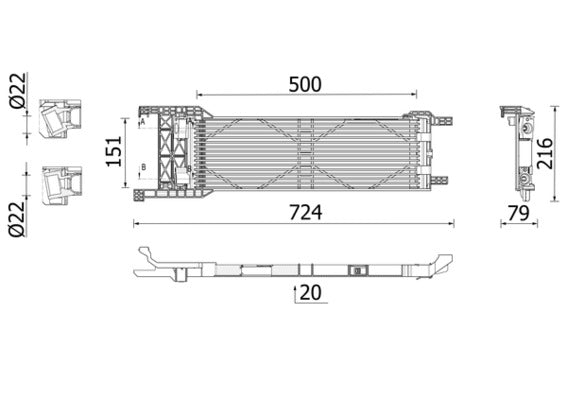 Mahle CLC325000P - Oil Cooler, automatic transmission