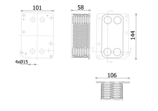 Mahle CLC308000S - Oil Cooler, engine oil