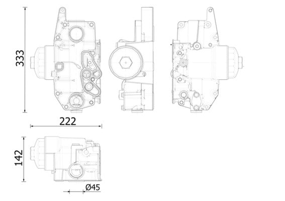 Mahle CLC310000S - Oil Cooler, engine oil
