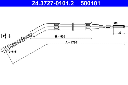 BOSCH 1987477664 Parking Brake Cable Pull