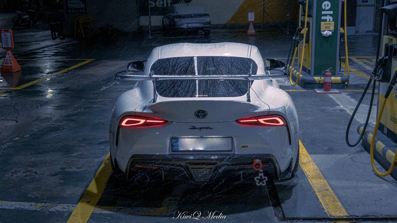 Adro A18A20-1501 TOYOTA GR SUPRA A90 MK5 PRE-PREG CARBON FIBRE SWAN NECK AT-R2 REAR WING (2019+)