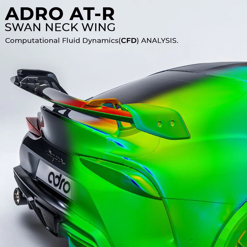 Adro A18A20-1501 TOYOTA GR SUPRA A90 MK5 PRE-PREG CARBON FIBRE SWAN NECK AT-R2 REAR WING (2019+)