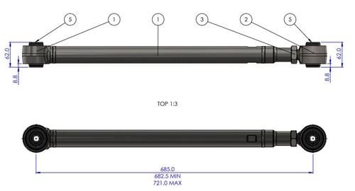 SuperPro TRC1139 Lower Trailing Arm - Land Cruiser 200