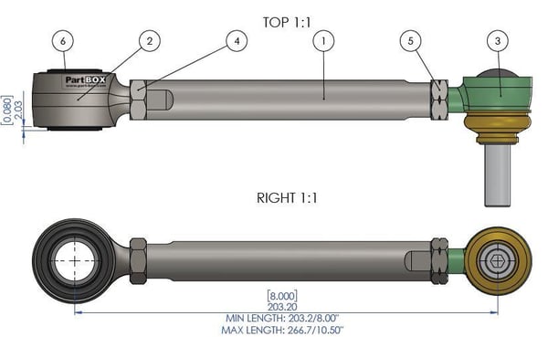 SuperPro TRC4311 Quick Disconnect Front Sway Bar Link Set - Wrangler JK