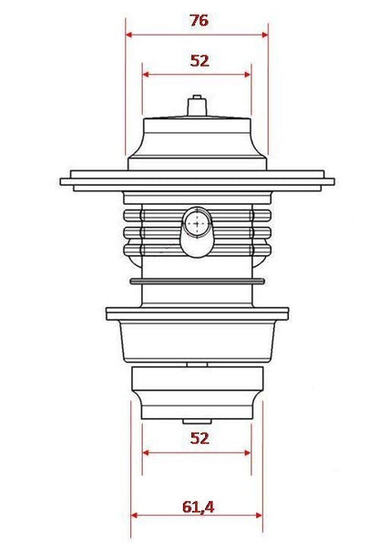 Turbozentrum 249107 Turbolader SPA522R mit T3 Flansch und 0,70AR