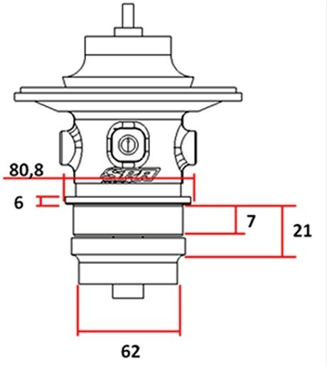 Turbozentrum 249037 Turbolader Turbinengehause fur GT35 A/R 1.06