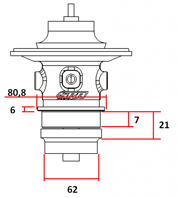 Turbozentrum 249029 Turbolader Turbinengehause fur GT35 A/R .48