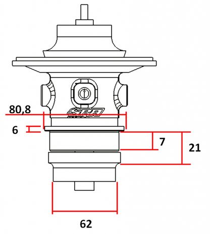 Turbozentrum 249029 Turbolader Turbinengehause fur GT35 A/R .48