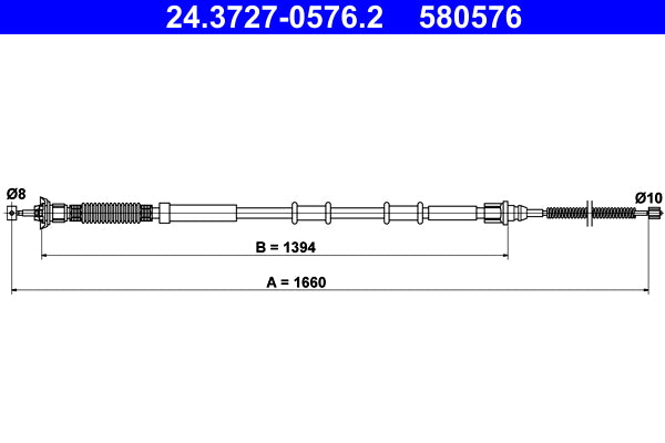 BOSCH 1987477586 Parking Brake Cable Pull
