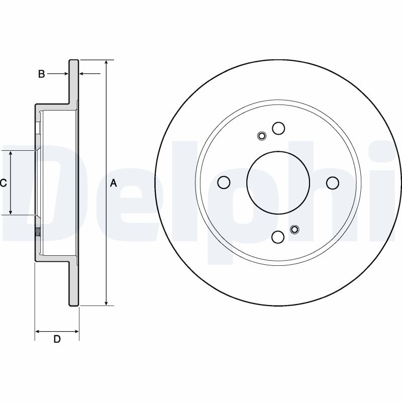 DELPHI BG2634 Brake Disc .