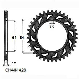 SUNSTAR SUNR1-2132-53 Chain Sprocket