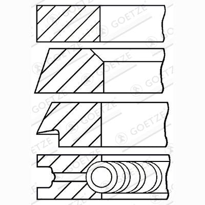GOETZE 08-267611-00 Piston Ring Kit