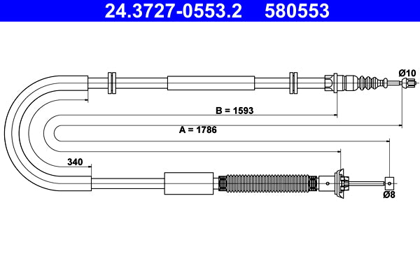 BOSCH 1987482309 Parking Brake Cable Pull