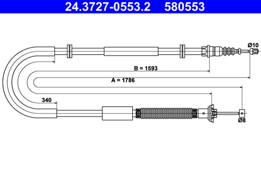 BOSCH 1987482309 Parking Brake Cable Pull