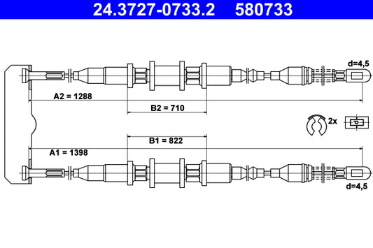 BOSCH 1987477775 Parking Brake Cable Pull