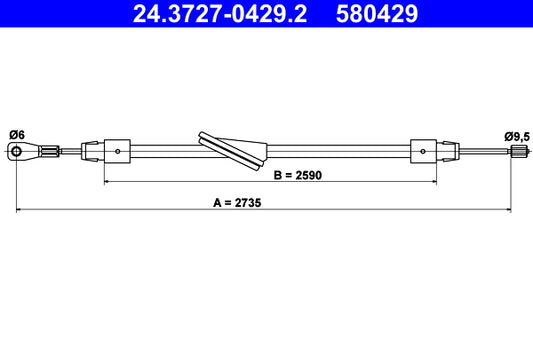 BOSCH 1987482017 Parking Brake Cable Pull