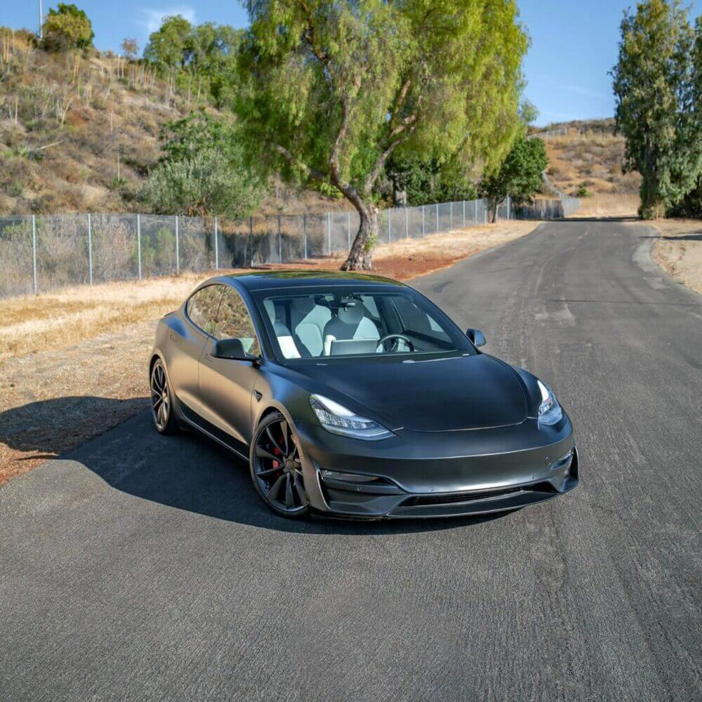 UNPLUGGED PERFORMANCE UP-M3-302-12.1 ASCENSION FRONT FASCIA SYSTEM, NO SENSOR HOLES, MIDNIGHT SILVER FOR TESLA MODEL 3