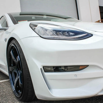 UNPLUGGED PERFORMANCE UP-M3-302-13.1 ASCENSION FRONT FASCIA SYSTEM, NO SENSOR HOLES, PEARL WHITE FOR TESLA MODEL 3