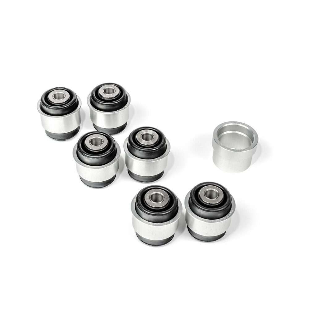 UNPLUGGED PERFORMANCE UP-MSMX2-136-1.1 PIKES PEAK SPEC REAR SEALED SPHERICAL 6PC BUSHING UPGRADE KIT FOR TESLA MODEL S / MODEL X 2021