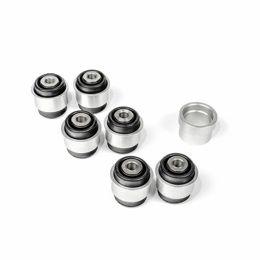 UNPLUGGED PERFORMANCE UP-MSMX2-136-1.1 PIKES PEAK SPEC REAR SEALED SPHERICAL 6PC BUSHING UPGRADE KIT FOR TESLA MODEL S / MODEL X 2021