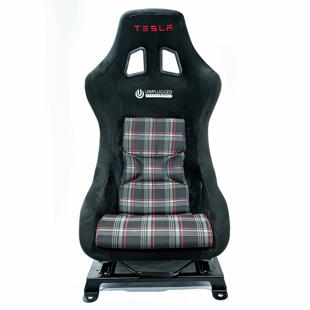UNPLUGGED PERFORMANCE UP-MSMX2-343-13.1 BUCKET RACING SEAT KIT, ALCANTARA & FIBERGLASS (DRIVER) FOR TESLA MODEL S2 / MODEL X2 2021