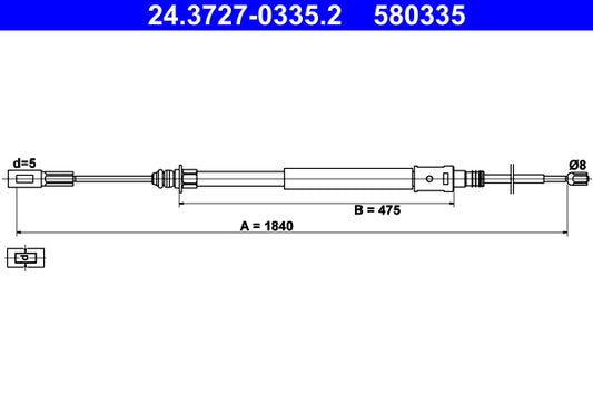 BOSCH 1987477569 Parking Brake Cable Pull