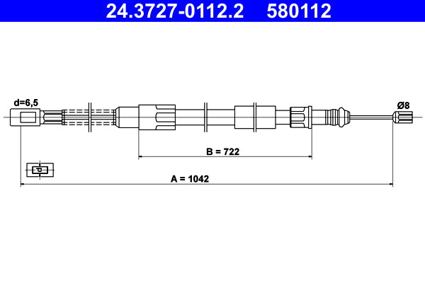 BOSCH 1987482014 Parking Brake Cable Pull