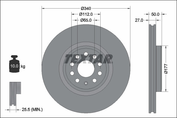 TEXTAR 92337405 Brake Disc