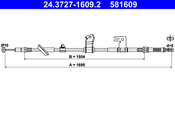 BOSCH 1987477858 Parking Brake Cable Pull