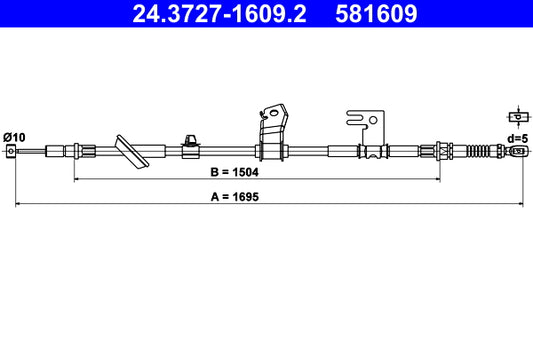 BOSCH 1987477858 Parking Brake Cable Pull
