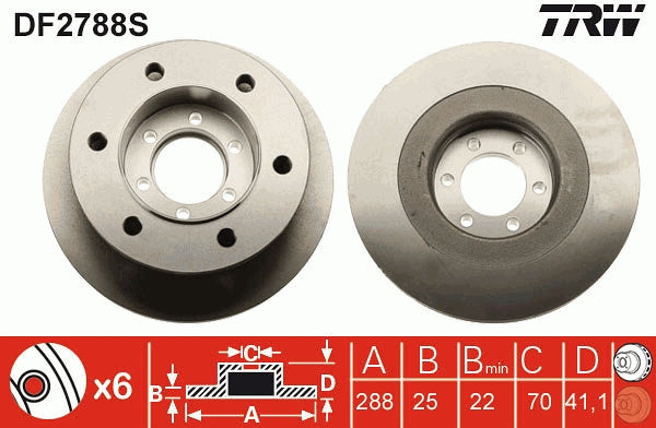 TRW MOTO DF2788S Brake Disc
