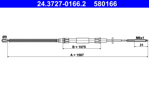 BOSCH 1987477967 Parking Brake Cable Pull