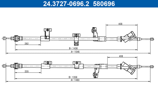 BOSCH 1987482267 Parking Brake Cable Pull
