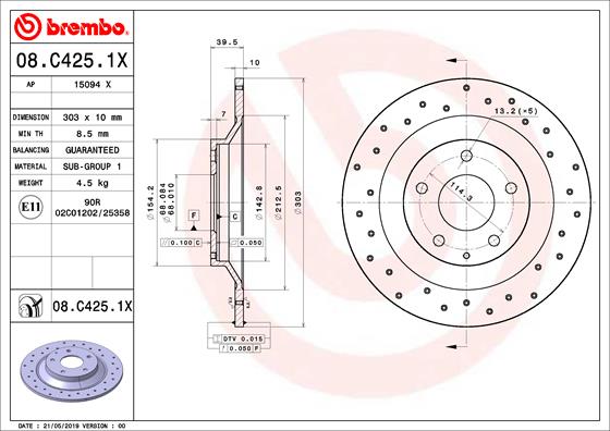TOURMAX BCF-118 Disc Brake Caliper Repair Kit