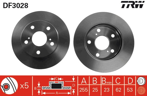 TRW MOTO DF3028 Brake Disc