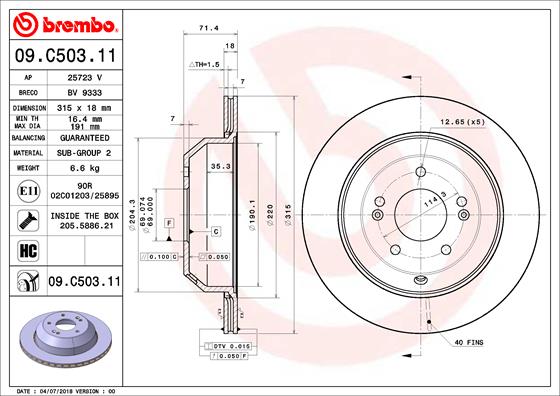 MERITOR MERSP8563 Disc Brake Caliper Repair Kit