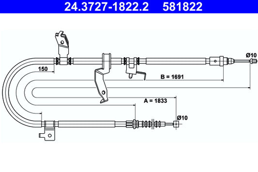 BOSCH 1987482174 Parking Brake Cable Pull