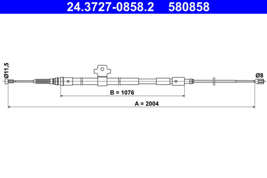 BOSCH 1987482000 Parking Brake Cable Pull