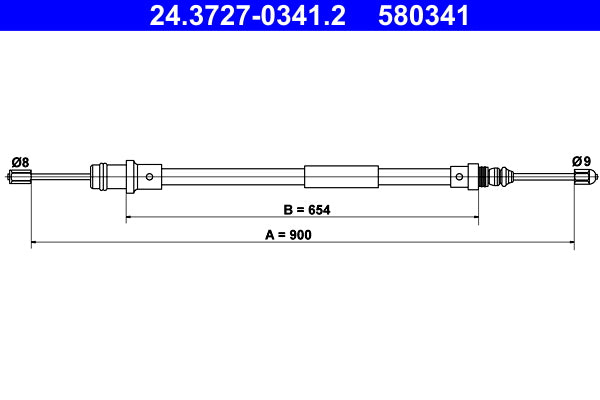 BOSCH 1987482026 Parking Brake Cable Pull